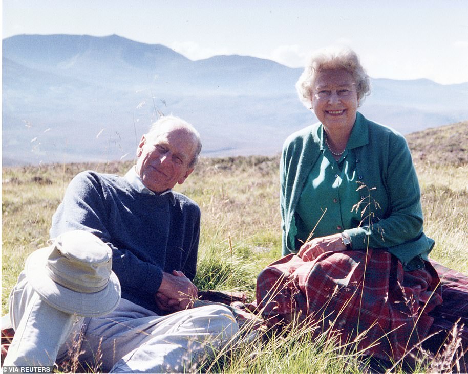 The Queen released this photo of her and Philip as one of her favourite shots following his death in April 2021