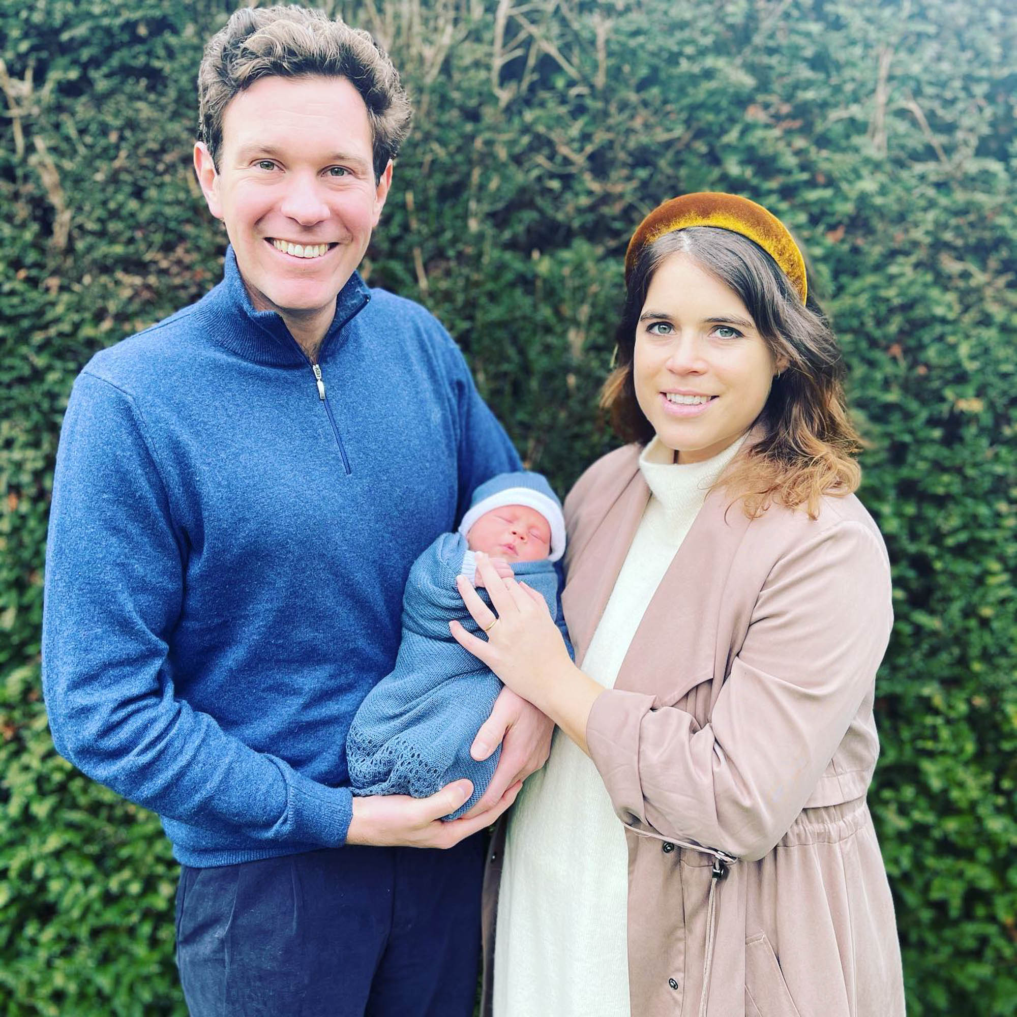 Princess Eugenie with her husband, Jack Brooksbank, and their baby August. 