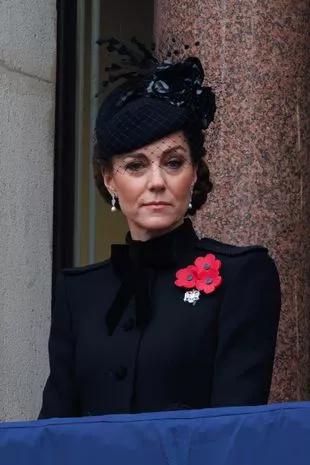 The Princess of Wales at the Cenotaph today