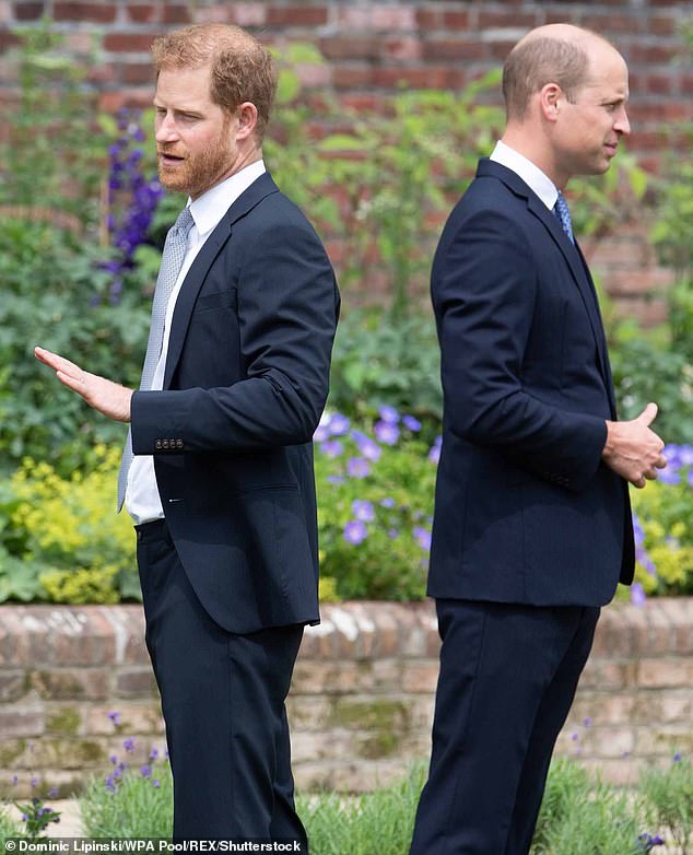 It's a far cry from the relationship between the two princes these days, which has famously become frosty (pictured in 2021)