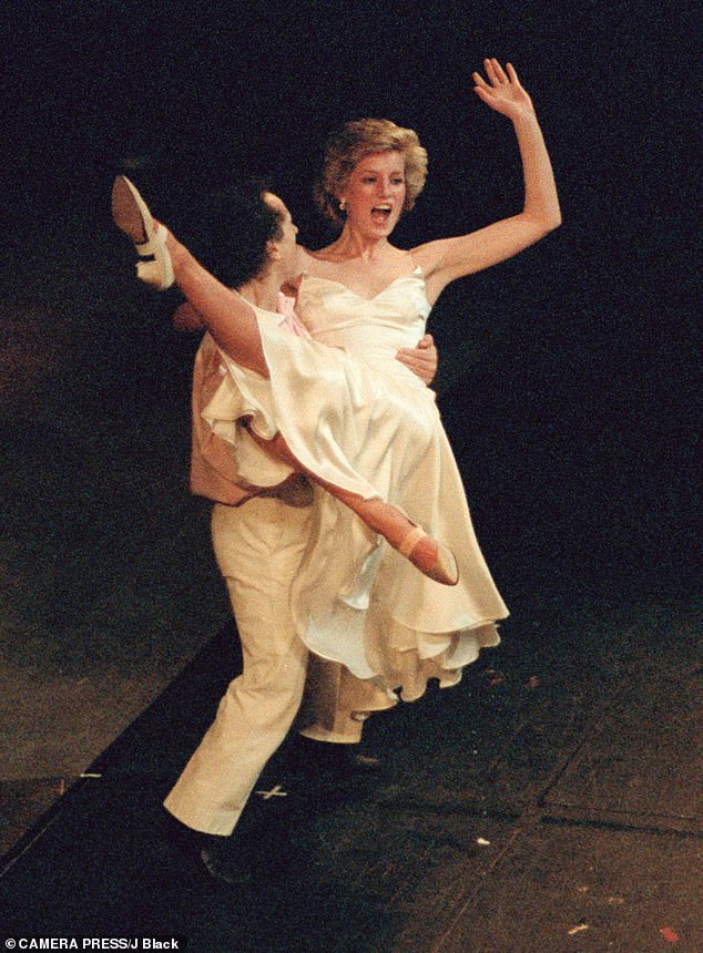 Princess Diana and Wayne Sleep performed a three-minute dance to Billy Joel's 80s hit Uptown Girl to uproarious applause from the audience in 1985