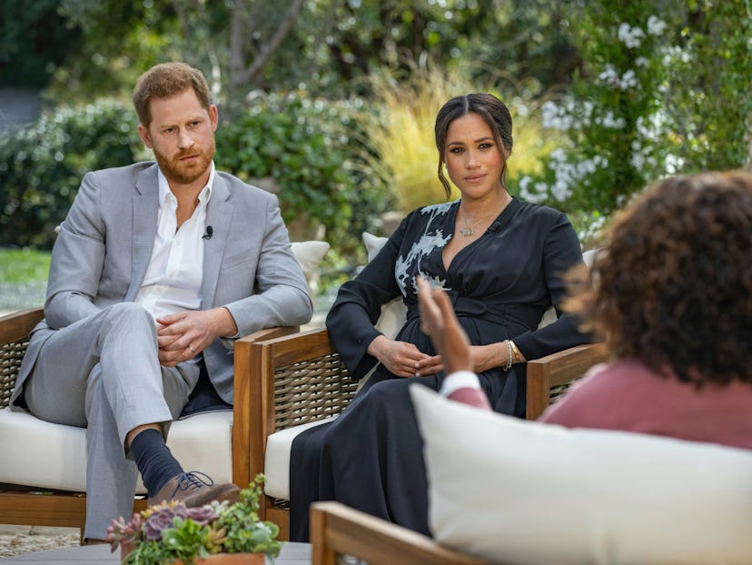 Meghan Markle looked back on her and Prince Harry's Oprah Winfrey interview in 2021. 