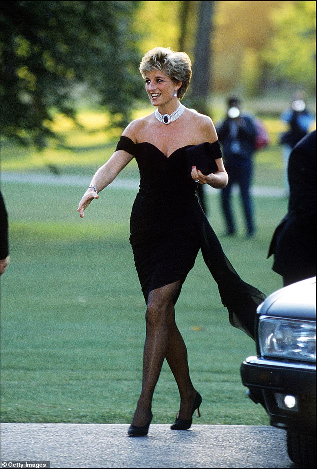 Princess Diana wore the the iconic black number which is now known as the revenge dress, designed by Christina Stambolian, on June 29, 1994, to the Serpentine Gallery