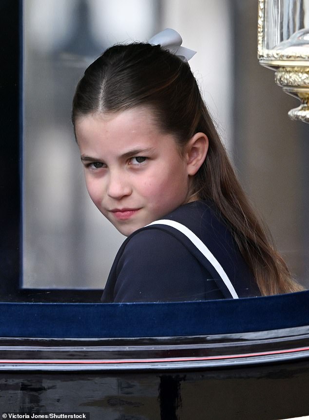 One photographer managed to capture Charlotte's glare perfectly at Trooping the Colour