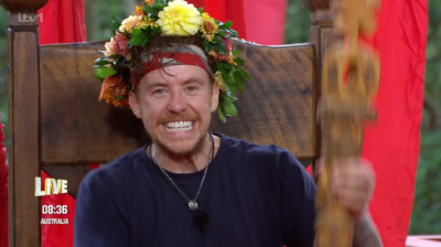 Danny Jones beamed as he was crowned I'm a Celebrity winner (Credit: ITV)