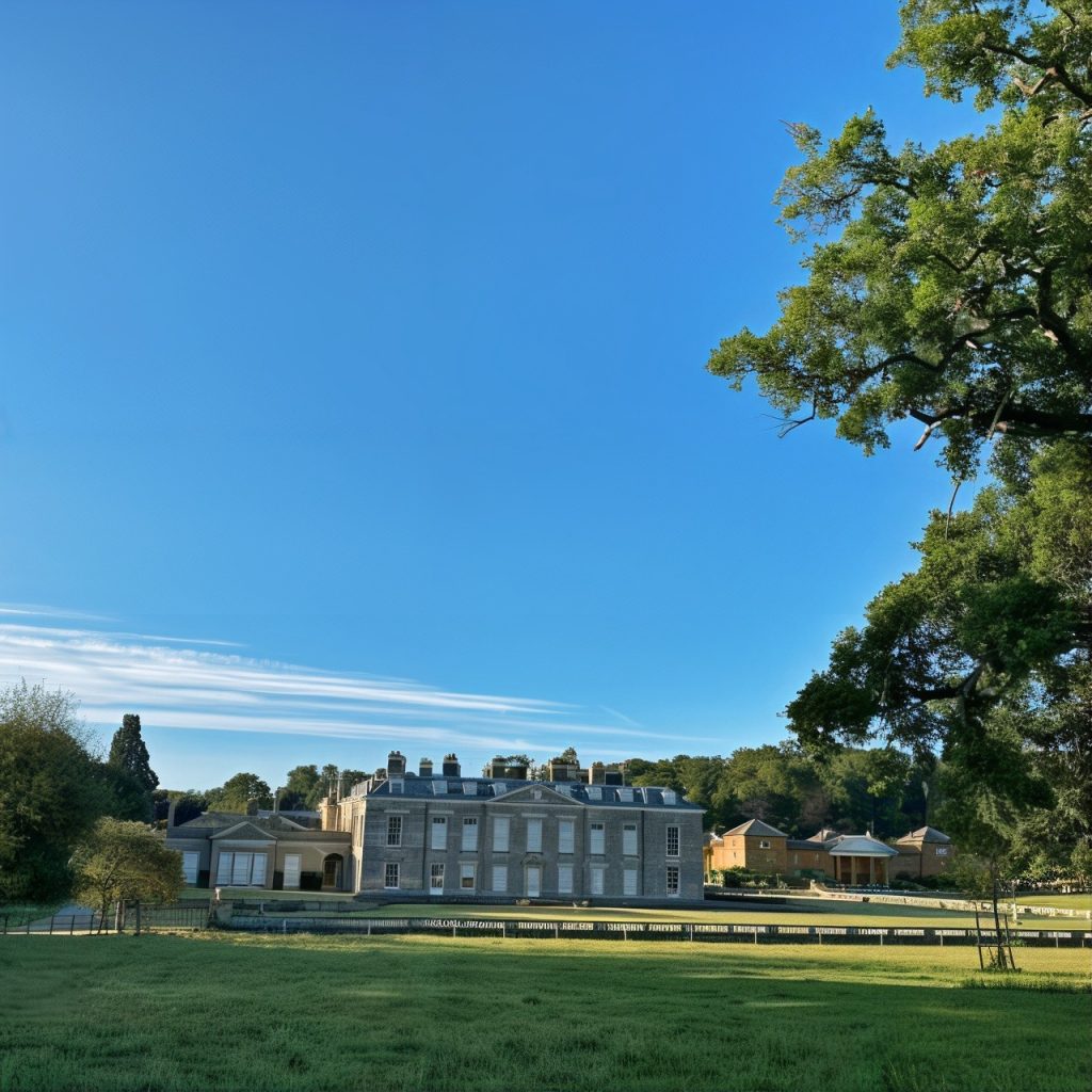 Rear View of Althorp Estate in Northampton