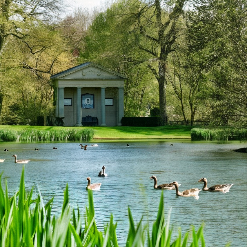Round Oval Lake of Althorp Estate in Northampton