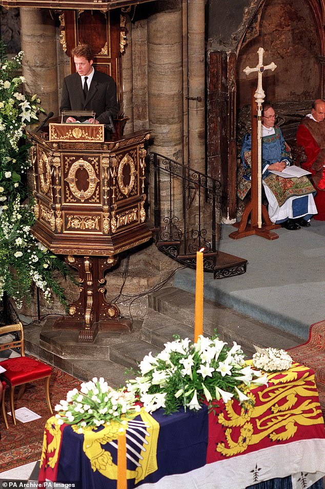 The Queen and other senior royals refused to applaud after Lord Spencer delivered his vitriolic eulogy at Princess Diana's funeral, even though her sons, William and Harry, did